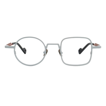 mismatch white titanium eyeglass frames
