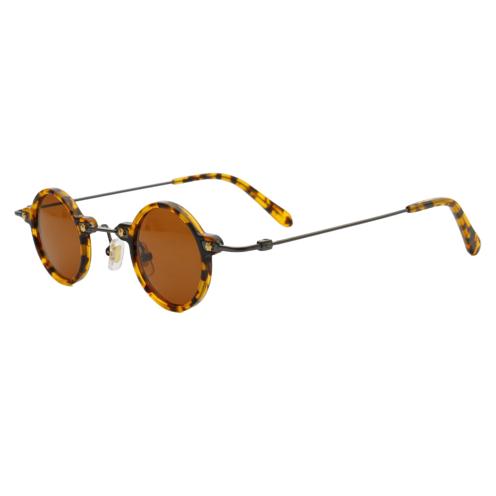 Jet | Retro Small Round Men Polarized Sunglasses | Trendy  display picture 3