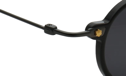 temple of black polarized sunglasses uv400