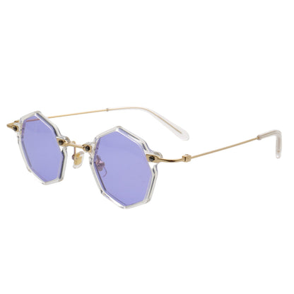 Women purple sunglasses geometric polarized