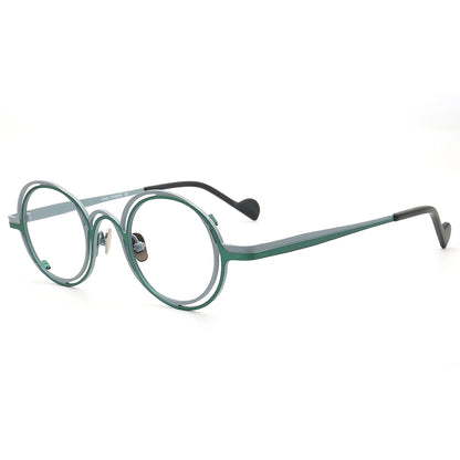 Round modern Glasses frames men