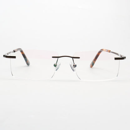 Daniel | Rectangle Rimless Glasses Frames for Men