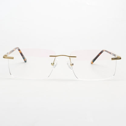 Thomas | Monturas rectangulares sin montura para gafas de negocios para hombre