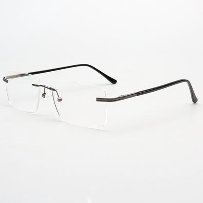 Thomas | Monturas rectangulares sin montura para gafas de negocios para hombre
