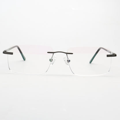 Thomas | Monturas rectangulares sin montura para gafas de negocios para hombre