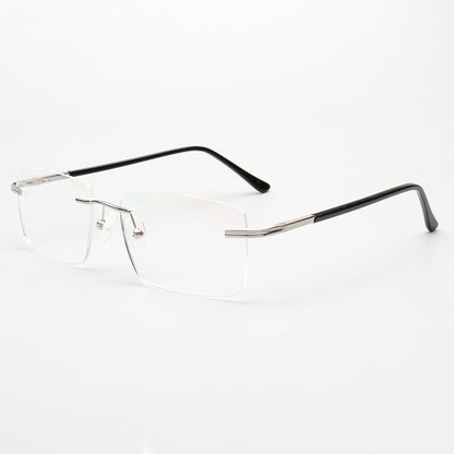 Thomas | Monturas rectangulares sin montura para gafas de negocios para hombre