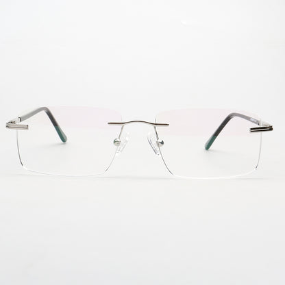 Thomas | Monturas rectangulares sin montura para gafas de negocios para hombre