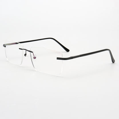 Thomas | Monturas rectangulares sin montura para gafas de negocios para hombre