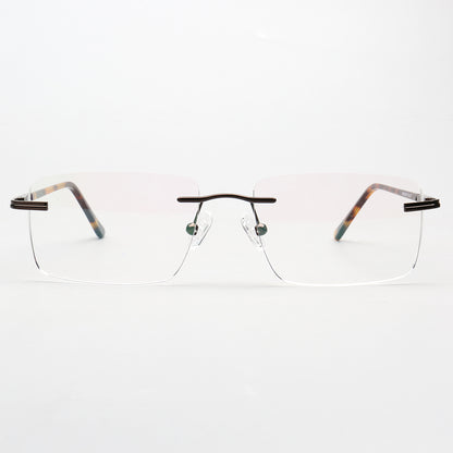 Thomas | Monturas rectangulares sin montura para gafas de negocios para hombre