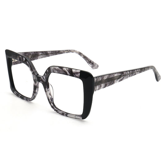 fashionable grey tortoise eyeglasses frame for women