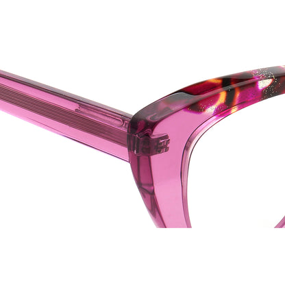 temple of pink tortoise eyewear frame