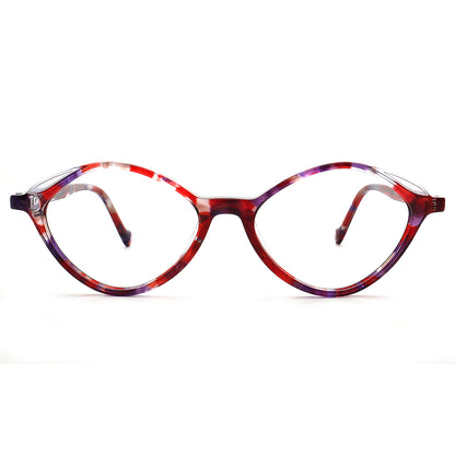 red tortoise geometric glasses frames