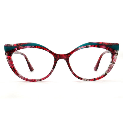red red cat eye eyeglasses frames for women