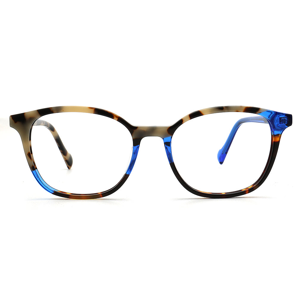 Blue tortoise Patchwork glasses frames for men