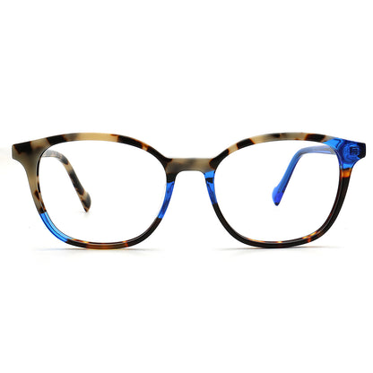Blue tortoise Patchwork glasses frames for men