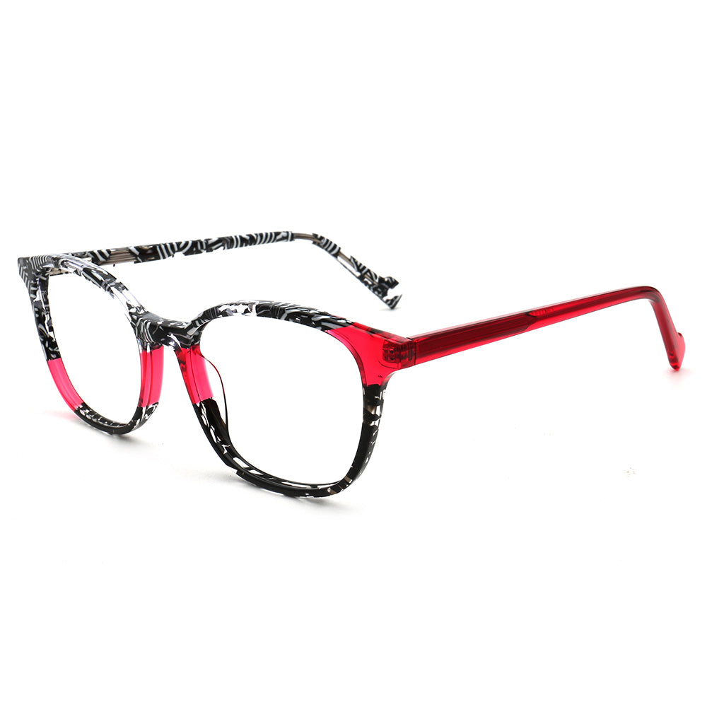 red tortoise square retro eyeglasses frames for women
