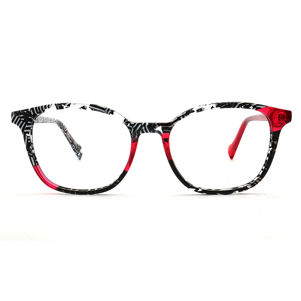 red black Patchwork womens glasses frames