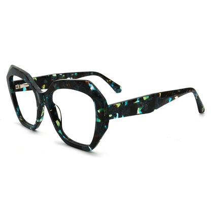 black tortoise geometric eyewear frames for women