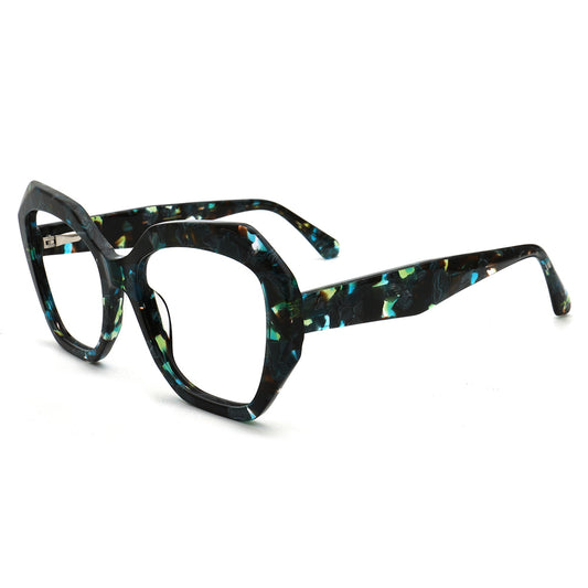 black tortoise geometric eyewear frames for women