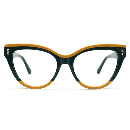 green cat eye spectacles for women