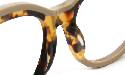 leopard print nose pads of cat eye glasses frames for women