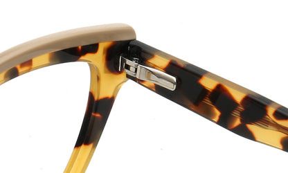 spring hinges of leopard print glasses frames