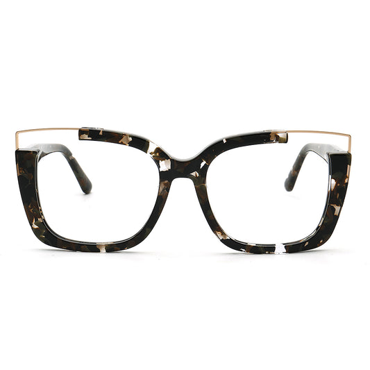 half rim black oversize square eyeglass frames