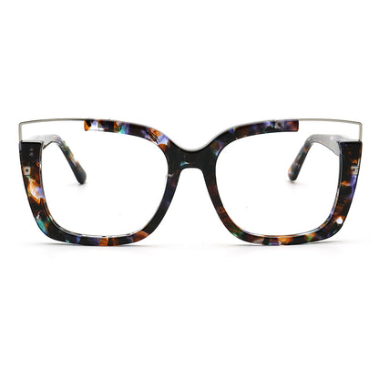 tortoise square half rim eyewear frames for women