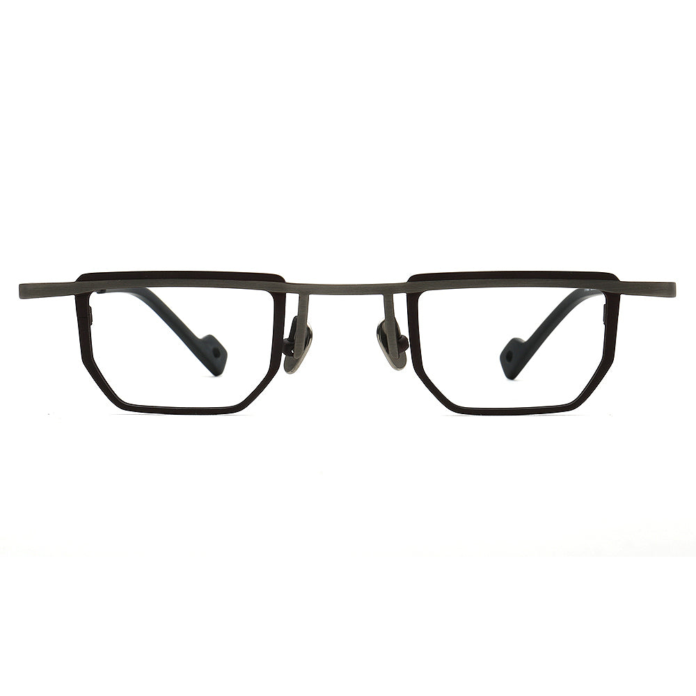 gunmetal mens square titanium eyewear frames