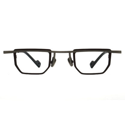 gunmetal mens square titanium eyewear frames