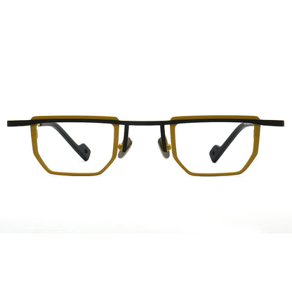 Men Titanium Eyeglasses Frames Yellow 
