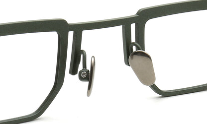 Nose pads of titanium glasses frames