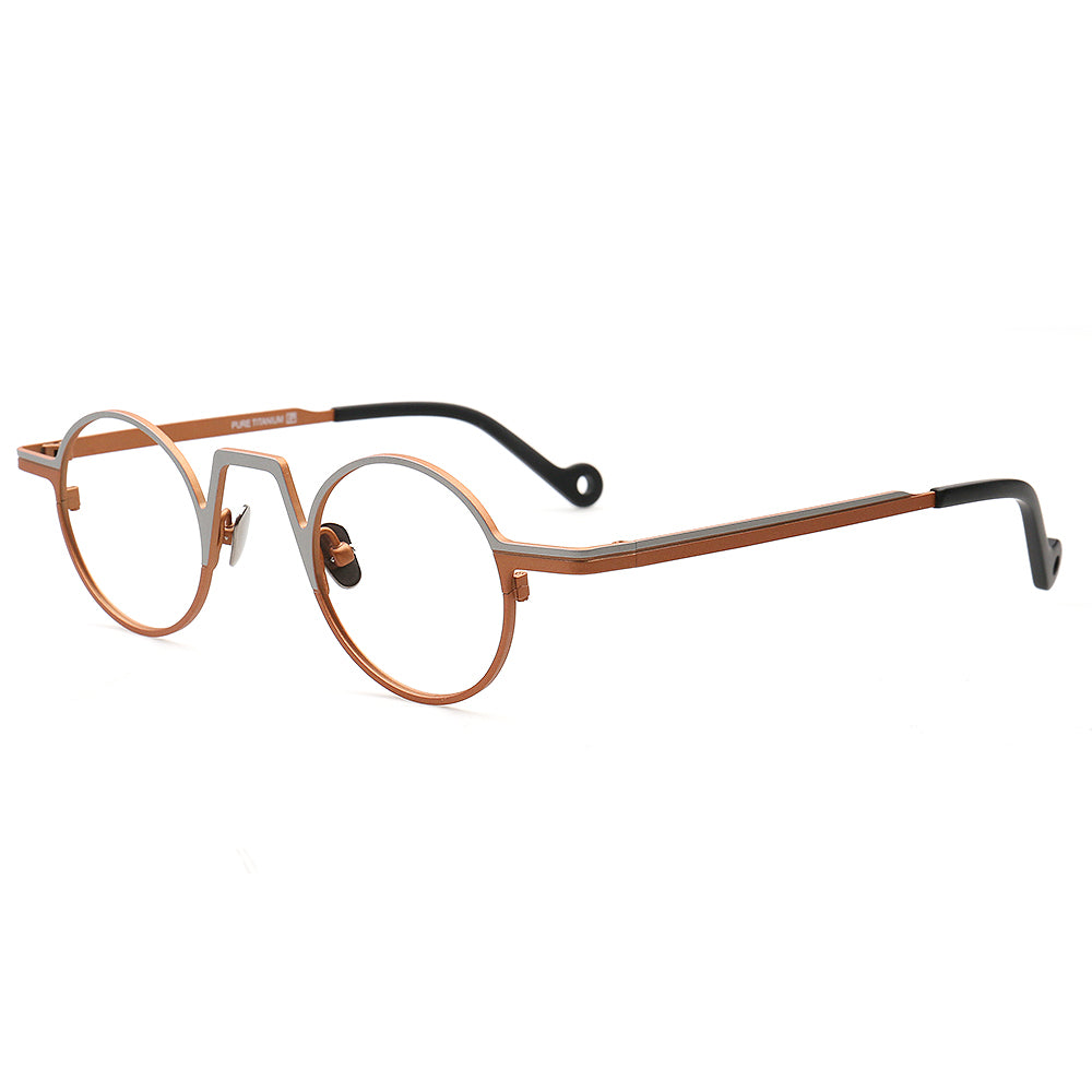 Nolita | Two Tone Round Titanium Mens Eyeglass Frames | Stylish Nerd Women Glasses Online