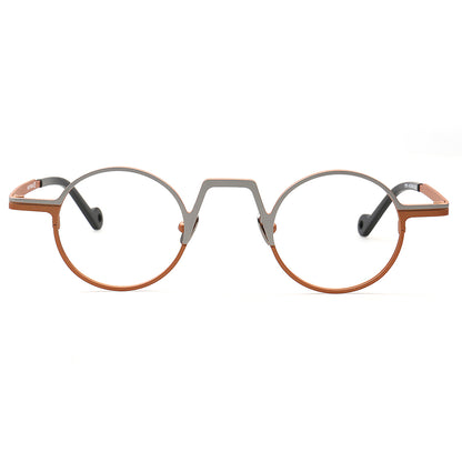 Nolita | Monturas de anteojos para hombre de titanio redondo de dos tonos | Gafas De Mujer Nerd Con Estilo Online