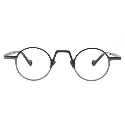 Nolita | Monturas de anteojos para hombre de titanio redondo de dos tonos | Gafas De Mujer Nerd Con Estilo Online