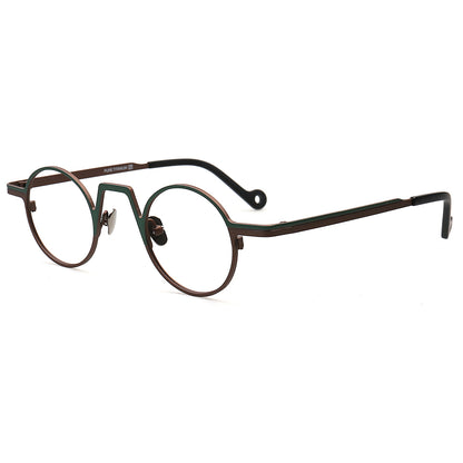 Nolita | Monturas de anteojos para hombre de titanio redondo de dos tonos | Gafas De Mujer Nerd Con Estilo Online