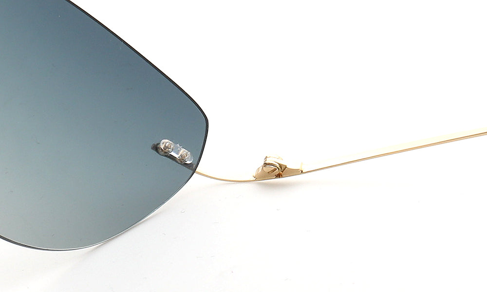 Meadow｜Y2K Womens Cat Eye Rimless Polarized Sunglasses UV400