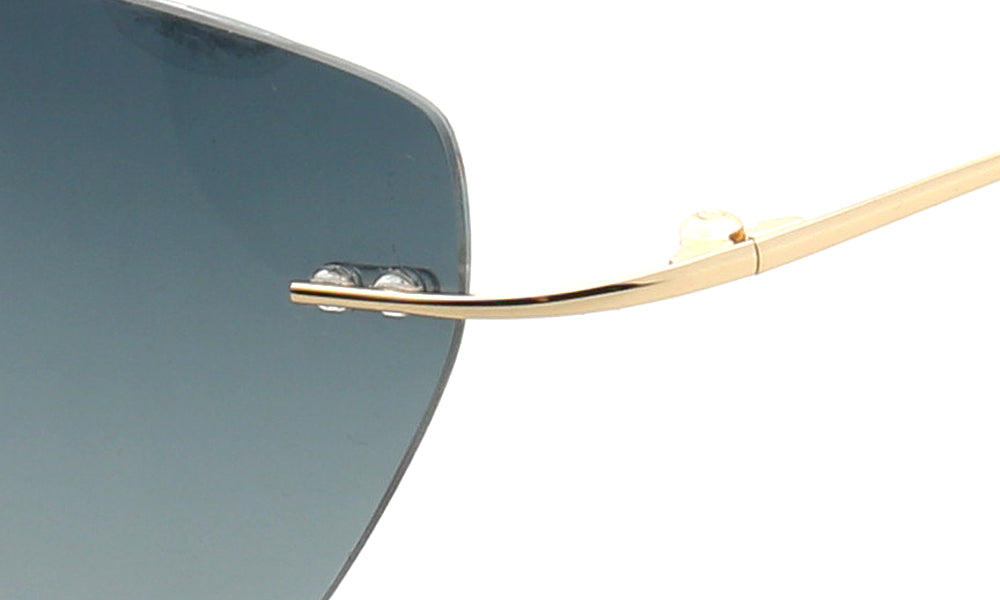 Meadow｜Y2K Womens Cat Eye Rimless Polarized Sunglasses UV400