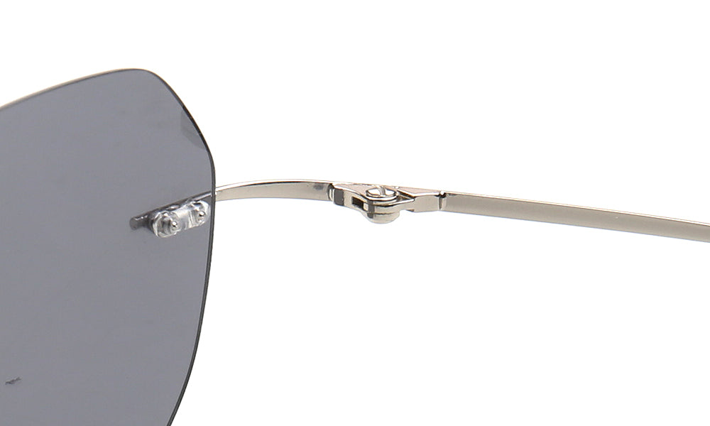 Coven | Rimless Octagon Polarized Sunglasses UV400 | Vintage Y2K Metal Frame