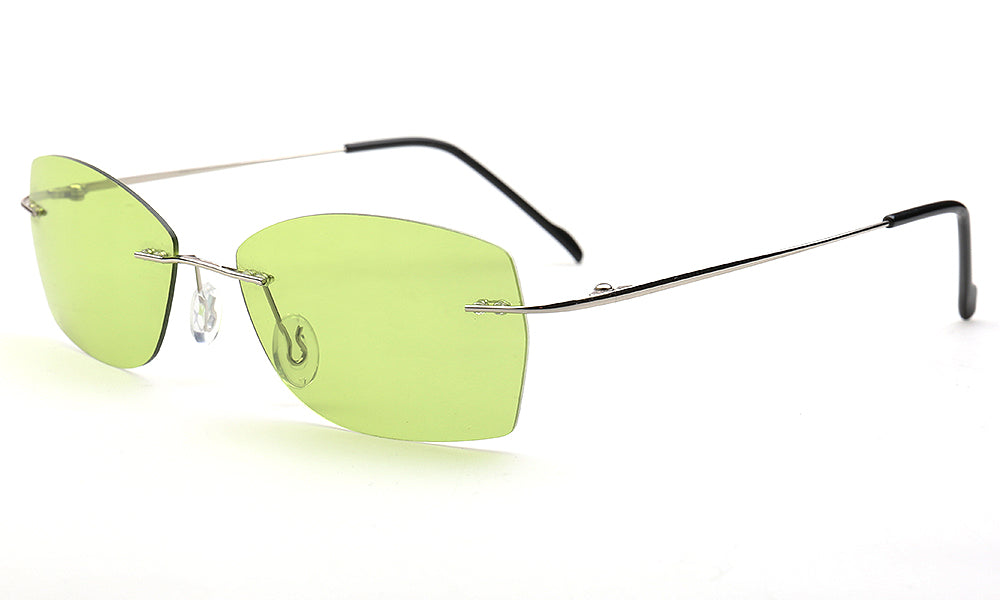 Mack | Vintage Irregular Polarized Rimless Sunglasses UV400
