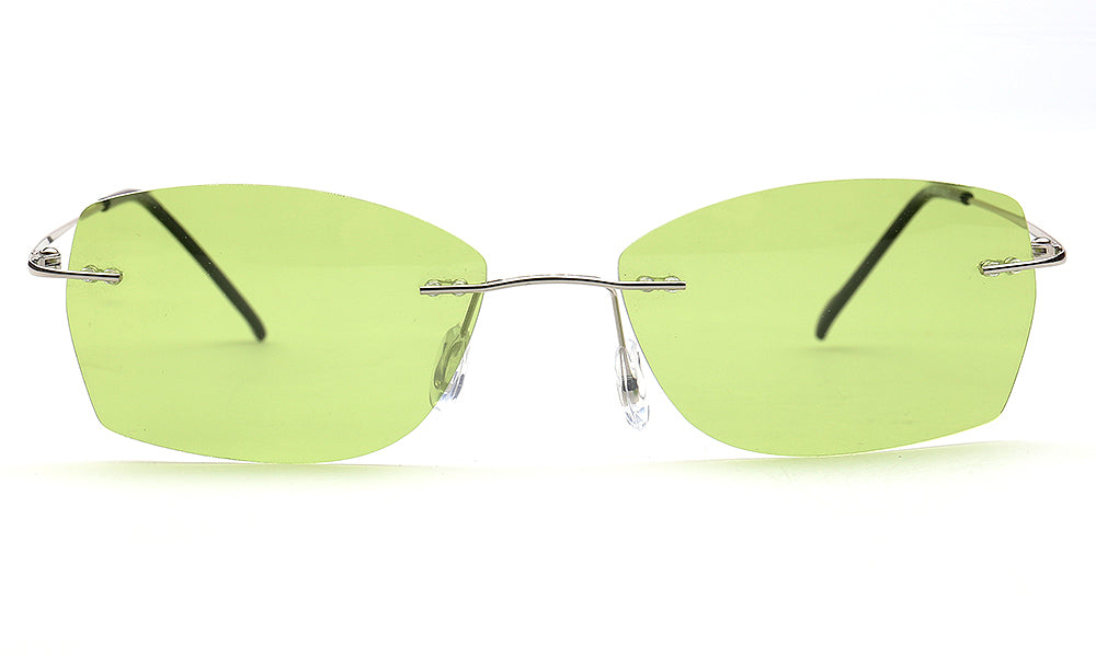 Mack | Vintage Irregular Polarized Rimless Sunglasses UV400