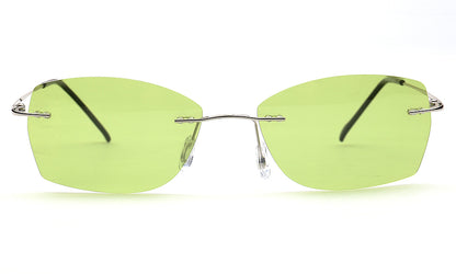 Mack | Vintage Irregular Polarized Rimless Sunglasses UV400