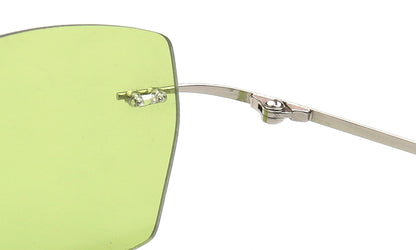 Mack | Vintage Irregular Polarized Rimless Sunglasses UV400
