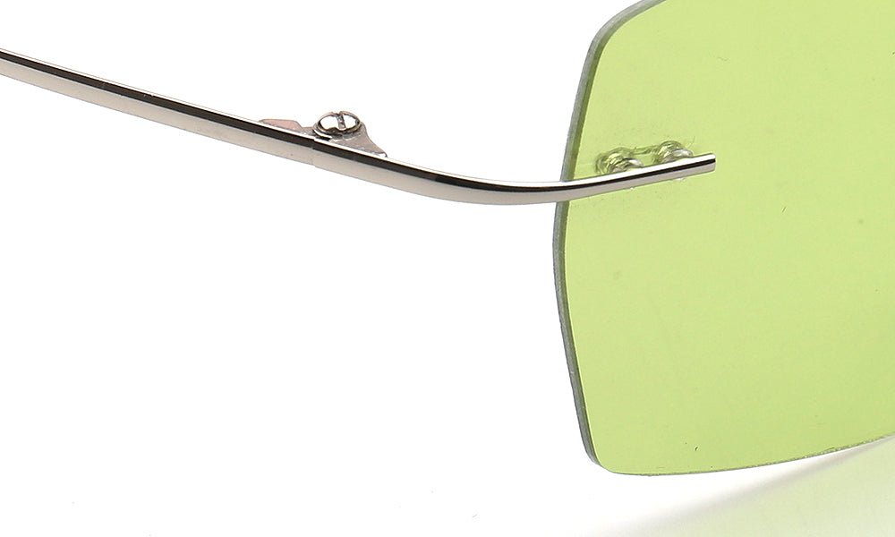 Mack | Vintage Irregular Polarized Rimless Sunglasses UV400