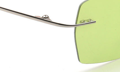 Mack | Vintage Irregular Polarized Rimless Sunglasses UV400