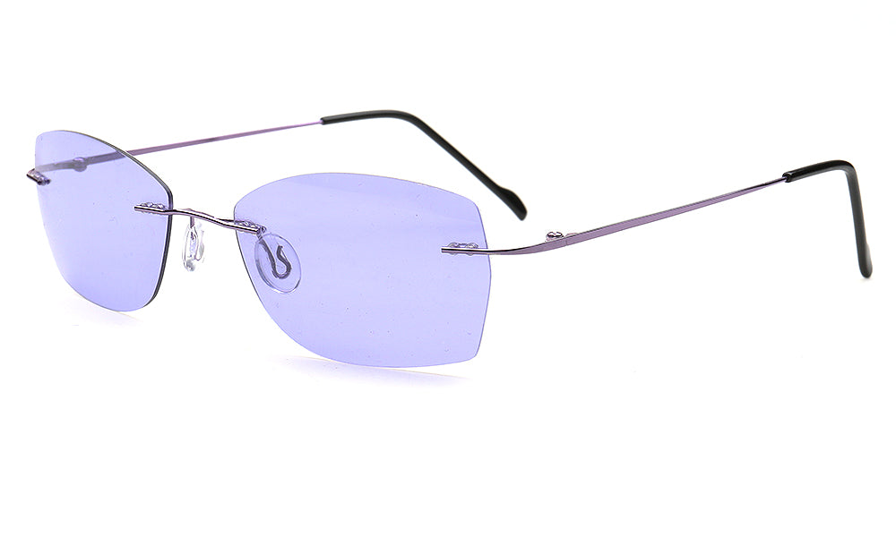 Mack | Vintage Irregular Polarized Rimless Sunglasses UV400