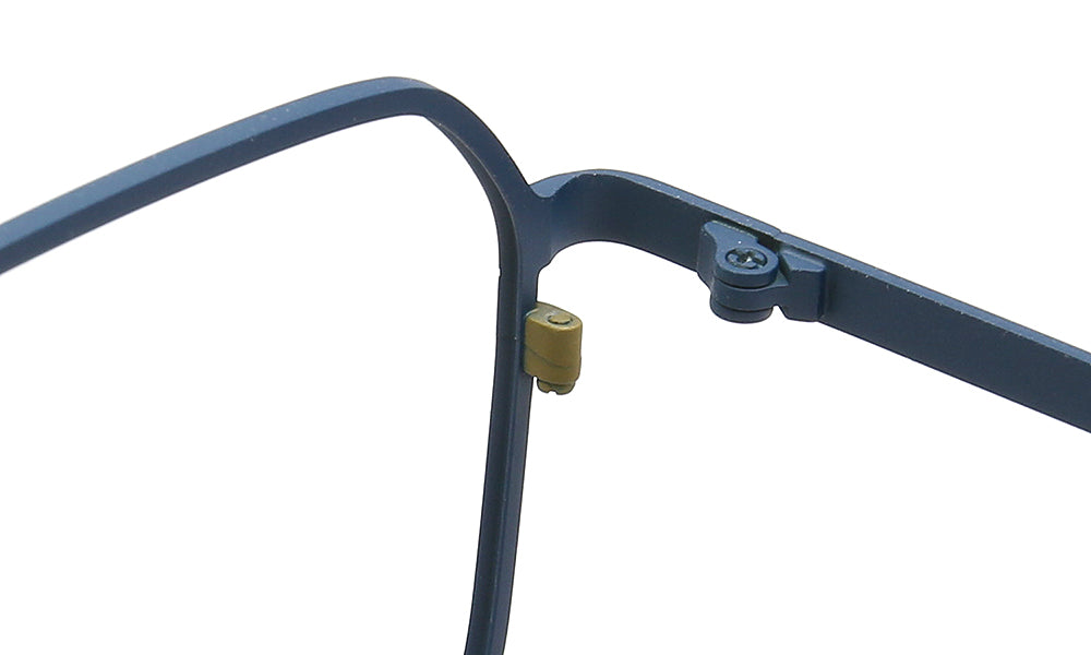 Mike | 80s Oversize Pilot Titanium Eyeglasses Frames for Men | Vintage Double Bridge Square Eyewear Two Tone