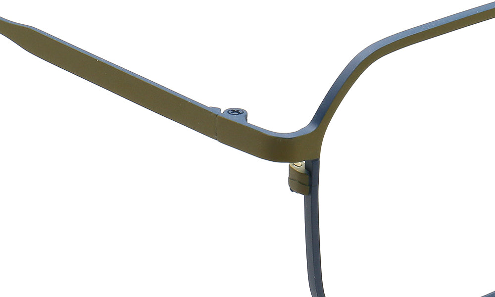 Mike | 80s Oversize Pilot Titanium Eyeglasses Frames for Men | Vintage Double Bridge Square Eyewear Two Tone