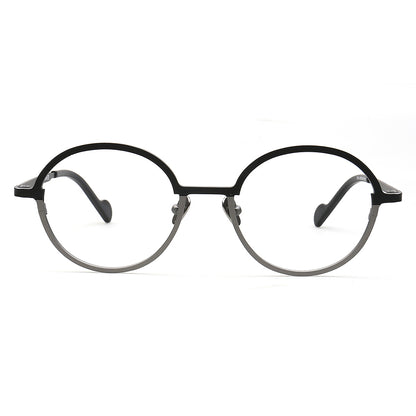black grey titanium glasses frames