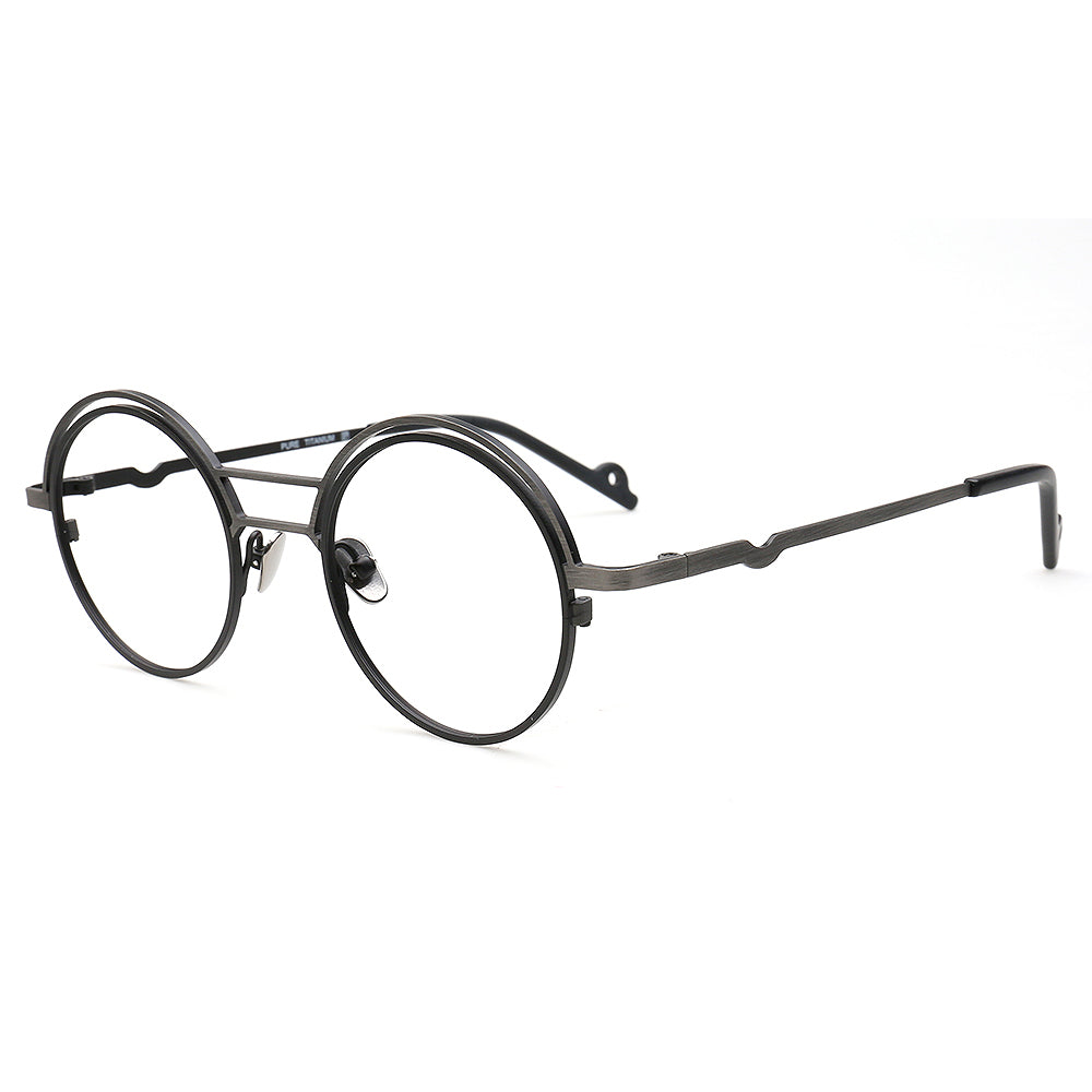 two tone round titanium eyeglass frames vintage